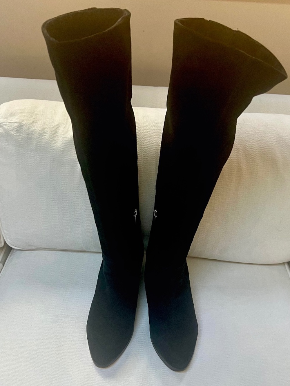 Black Suede Tall Boots, Vince Camuto, Sz. 8.5